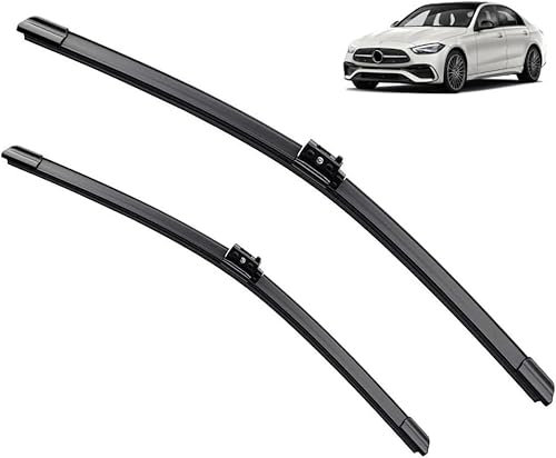 AlbaEUC Vordere Scheibenwischer Für Mercedes Benz C-Class W205 2015-2017 LHD/RHD 22+22，Flache Premium Wischerblätter Wischerblätter Set für Frontscheibe