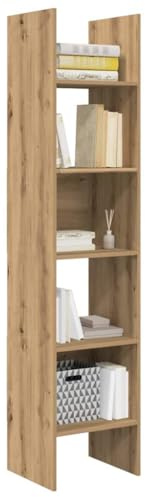 vidaXL Book Cabinet Artisan oak 40 x 35 x 180 cm Engineered Wood, Living Room, Modern Storage Unit, Freestanding Shelf, Vertical Bookcase, Compact Bookstand, Home Library Organizer