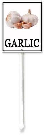 Vdenvileye Vegetable Signs Garden Pile 17.5x22cm Garlic Yard Sign Vegetable Garden Label Pile Plant Marker for Outdoor Plants Waterproof and Durable