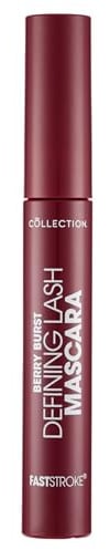 Collection Cosmetics Fast Stroke Defining Lash Mascara, Volumising and Curling Mascara, 9ml, Berry