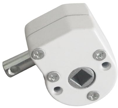 Máquina toldo Universal para Engranaje recogedor de toldos Mecanismo toldo Manual Vertical Gancho Anillo máquina para terraza Jardin Exterior Camping (Blanco, Sin Hebilla de conexión 1pc)