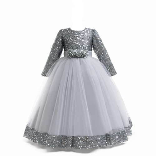 Generisch weihnachtskleid mädchen Weihnachtskleid Kinder Mädchen Partnerlook Kleid Damen Langarm Elegantes Herbst Winter Gerippt Stricken Tüll Mutter und Tochter Prinzessin kostüm
