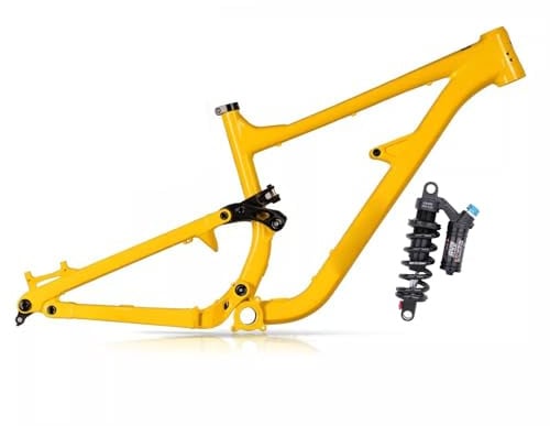 DHNCBGFZ 27,5er/29er Fully-Mountainbike-Rahmen 155 Mm Federweg Boost-Rahmen 12x148 Mm Steckachse 15,5'' Softtail-Enduro-Rahmen(with Shock absorbers,27.5 * 15.5'')