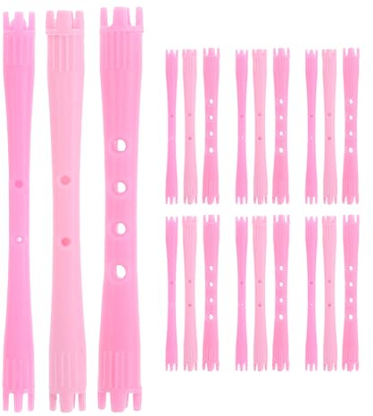 Generic 90 Stück Dauerwellenstäbe aus Kunststoff mit Wasserwellen Design Leichte Kleine Lockenstäbe für Salon und On The Go Styling Hitzefreie Lockenwickler für Kurzes und Langes Haar