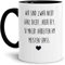 Tasse mit Spruch Nicht ganz dicht - Aber so Macht Arbeiten Spaß Lustig/Arbeit/Büro/Witzig/Geschenkidee für Kollegen/Innen & Henkel Schwarz