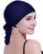 osvyo Bambus Chemo Kopftuch für Frauen mit Haarausfall - Krebspatienten Kopfbedeckung Turban in Versiegelter Verpackung KÖNIGLICHES BLAU