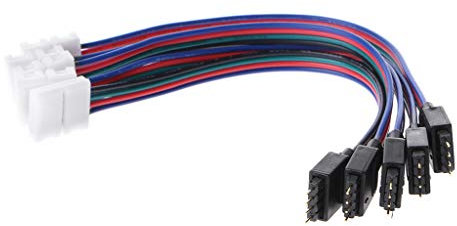 5 Pcs 15cm 4 Pin 5050 3528 LED RGB Strip Light Connector Extension Cable Wire