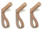 anaan Forest Wandhaken mit Lederband Garderobenhaken aus Holz Kleiderhaken Wandmontage Wanddeko Modern skandinavisch Design (schräg 3er Set)