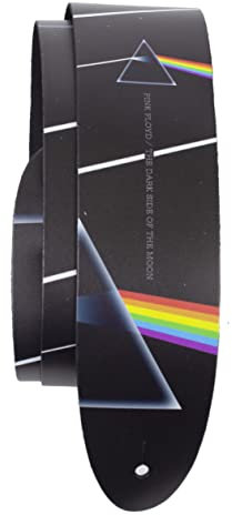 P Perri's Leathers Ltd. Unisex Perris 11000 Pink Floyd Dark Side of The Moon Leder, 6,3 cm Gitarrengurt, Mehrfarbig, 56