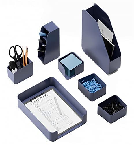 Schreibtisch Organizer mit RED DOT Design Award - Premium Stiftehalter aus recyceltem Material - Büro Organizer für umweltfreundliche Ordnung am Schreibtisch - Home-Office Desk Organizer - Blau