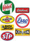 cut-it folientechnik & design MG617 / 7X Oldtimer USA Aufkleber 9cm Oldschool Set Kult Sticker Öl Castrol Pennzoil STP Champion Muscle Car Auto V8 Ratte