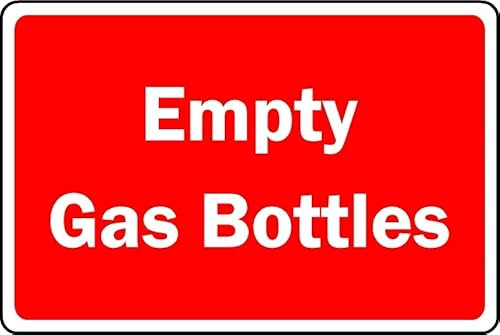 Empty Gas Bottles Safety Sign - 1mm Plastic Sign (200mm x 150mm)