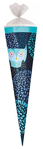 Schultüte / Zuckertüte / 85cm / eckig / Eule