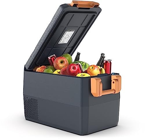 12 Volt Auto-Kühlschrank, tragbarer Gefrierschrank, Auto-Kühlschrank, Dual-Zonen, 30 l elektrischer Kompressor-Kühler 12/24 V DC und 100–240 V AC