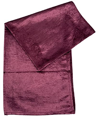 Knüllermarkt 34115 I Tischläufer Tischtuch Beere | Uni ca. 160 x 35 cm | Samt waschbar | Wohndeko Einrichtung Deko Dekoration Hochzeit Tischdeko