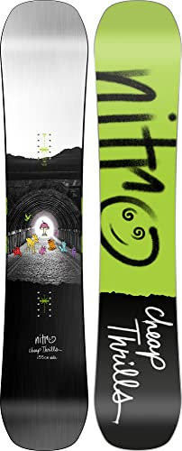 Nitro Snowboards Herren Cheap TRILLS Wide ´23, Freestyleboard, Twin, Flat-Out Rocker, Urban, Wide, für große Füße