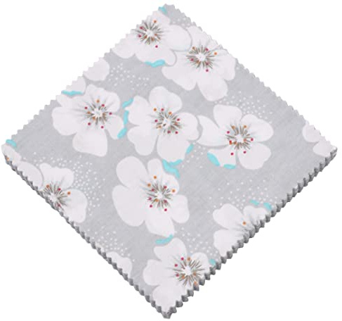 Nodsaw Charm Packs for Quilting 5 inch, 84 Charm Squares for Quilting 5x5, Floral Fabric Material for Sewing Crafts, Peach Blossom