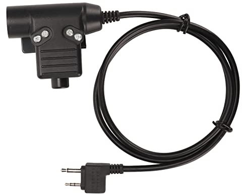 U94 PTT-Adapter, 2-poliger PU-Kabel-Radio-Headset-Adapter Plug-and-Play-Push-to-Talk-Adapter für Alan für Midland Radio