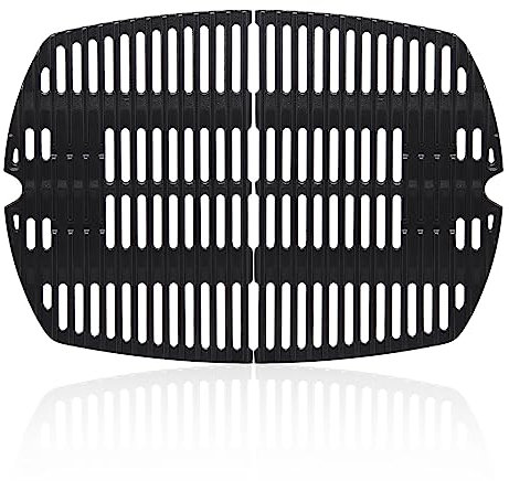 Criditpid 7645 Grillroste für Weber Q200, Q220, Q2000, Q2200, Q2400 Serie Gasgrill Zubehör, Gusseisen Grillrost Ersatz für Weber 65811, 53060001, 396000, 39 6001 Grillteile, 2 Stück