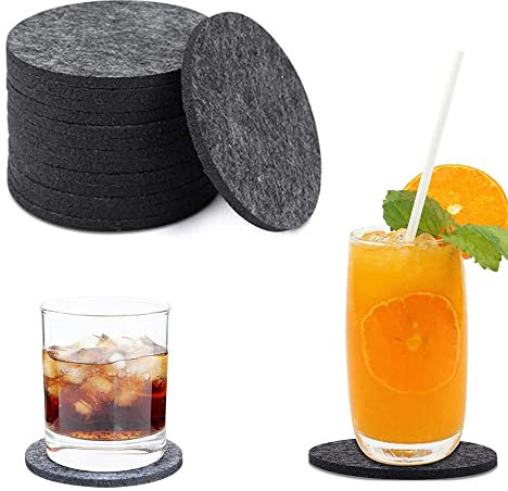 20 Stück Filzuntersetzer Rund, Filz Untersetzer FüR Gläser, Untersetzer Filz, Filzuntersetzer, Brillenfilzuntersetzer, Glasuntersetzer, Tischuntersetzer, Filzuntersetzer FüR Kaffeetassen, Tassen, Bars