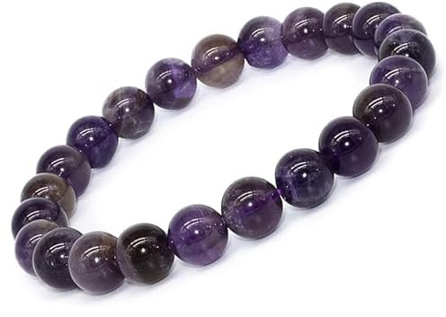 Spirituellementbien Armband mit echten Perlen 8 mm AA + Blume des Lebens und Geschenkbeutel. Ein echter Naturschmuck – Geschenkidee für Weihnachten, Original, Lithotherapie, One Size, Stein aus Holz