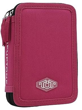 Goldkids Federmappe Federmäppchen Federtasche XXL Schüleretui Federtasche Federpenal Schulmäppchen ToneUpTone rosa 3 Fächer 45-teilig gefüllt inkl Hausaufgabenheft