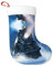 HAZURE Weihnachtsstrumpf für den Winter, Schnee-Nacht, Eisenbahn-Zug, groß, 45,7 cm, personalisierter Druck, flauschig, hängende Weihnachtsdekorationen
