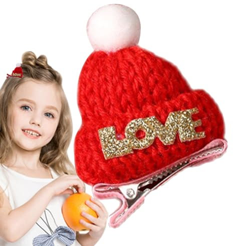 Weihnachtsmütze Haarspange - gestrickte Weihnachtsmütze Haarnadel weich und interessant, Anziehzubehör für Zuhause, Dating, Reisen, Weihnachtsbaum, Weihnachtsfeier, Treffen Bellv
