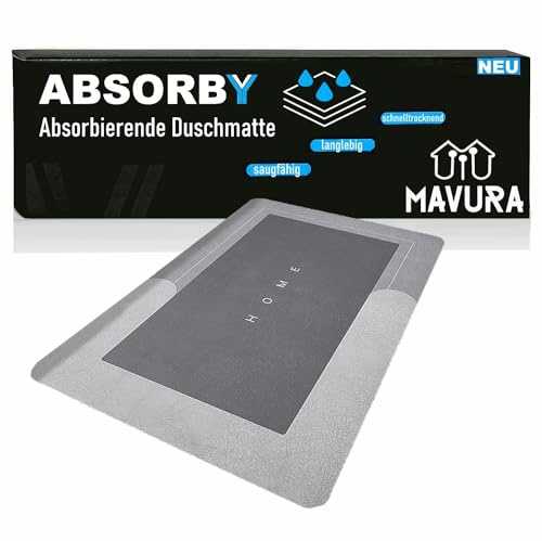 MAVURA ABSORBY Super absorbierende Badematte Bodenmatte Duschvorleger, Badvorleger Badezimmer Badteppich Duschvorlage rutschfest