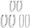 OIDEA Damen Creolen Ohrringe U-Form: 3 Paare Silber Elegant U Form Rund Ohrschmuck Leicht aus Edelstahl minimalistisch Modeschmuck für Frauen und Mädchen Geschenk in Weihnachten Neujahr
