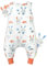 JiAmy Baby Schlafsack ohne Ärmel 1.0 Tog, Extended Beinen Schlafsäcke mit Beinen Superweiche 100% Reine Ganzjährig Schlafanzug für Mädchen 80/2-3 Jahre, Rosa