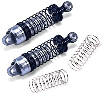 GPM Aluminum 7075 Front Adjustable Spring Damper 70mm For TAMIYA 1/10 BBX BB-01 Chassis 58719 (Silver)
