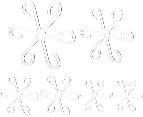 Zubehors Pflanzenklammern für Weinreben,Weinrebenklammern für Kletterpflanzen | 6 Stück Gartenklammern für Kletterpflanzen | Acryl-Stielstützhaken in 3 Größen für Gewächshausblumen, Topfpflanzen