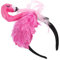 ABOOFAN Hawaii-Flamingo-Stirnband Leuchtender Flamingo-Kopfschmuck Tiara Flamingo-Haarreifen Glitzerndes Sommer-Strandhaar Für Karneval Tropische Party-Haar-Accessoire