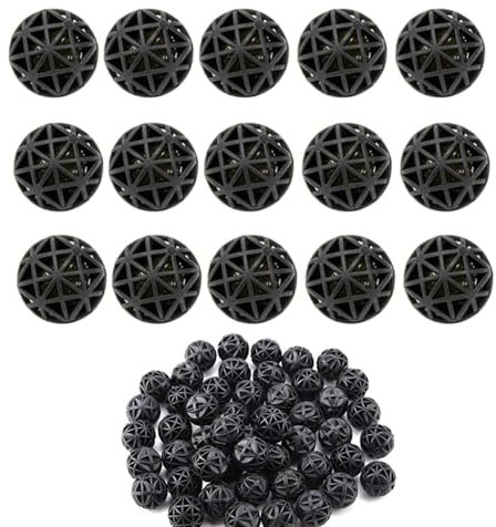 JJiaoLinin Filtration D'aquarium Boules Bio,100 Pièces Bio Boules Bio-Balls pour Filtration Nettoyage Boules de Filtration Bio Filtres Biologiques Balles pour Etang Aquarium Fontaine Cascade,16MM