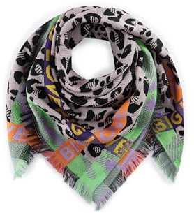 CODELLO Damen Warmes Jacquard-Tuch mit gewebtem Multimix-Muster