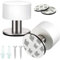 Youery 2 Stück Türstopper Wand, Selbstklebende Türstopper, Edelstahl Gummistopper für Türen, Türpuffer Boden Wandpuffer, Doppeltürstopper Mit Schalldämpfer, für Wandmontage zum Schutz der Türen