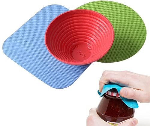 6 Pcs Rubber Jar Opener, Jar Opener, Jar Openers, Bottle Openers for Arthritic Hands, Jar Opener for Weak Hands UK, for Elderly Suffering from Arthritis Children Women Weak Hands -3 Sizes