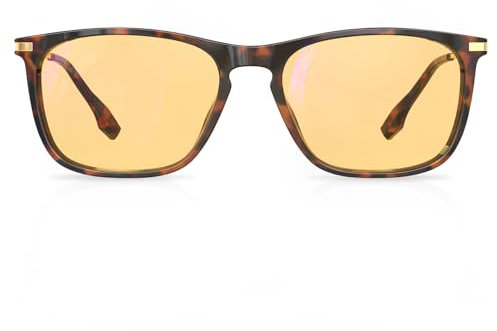 Goiteia Orangefarbene Brille mit Blaulichtfilter - Bernsteinfarben getönte Bildschirmbrille für bessere Konzentration bei der Arbeit/verbesserten Schlaf/gegen Augenbelastung