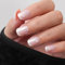 GZMAYUEN 24Pcs Press on Nails Kurz, Square Nude Natürliche Fake Nails Kunstnägel, French Glossy Einfarbige Nudefarben Künstliche Fingernägel
