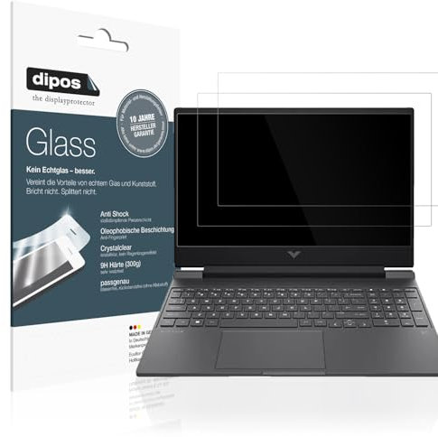 dipos I 2x Protection ecrán compatible avec HP Victus Gaming Laptop Verre souple Film Protecteur 9H
