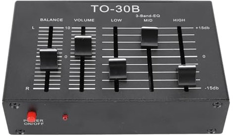 Equalizador Digital Estéreo con Control de Volumen de Equilibrio, Ecualizador de Sonido de 3 Bandas, Ecualizador de Audio de Automóvil, Preamplificador de Ecualización para Reproductor de Discos,