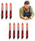 8Pcs Utility Knife Set - Snap-Off Retractable Box Cutter with Sharp Blades, Lightweight & Durable for Home, Office, Warehouse, Crafting, and Carpet Cutting - Safety Lock & Ergonomic Grip