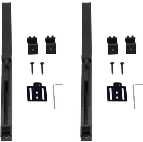 Mécanisme de Fermeture Amortie de Porte de Grange, 12.6 pouces Noir Porte Slide Amortisseur Kit Meubles Rémission Accessoire pour Coulissante Rail Grange Porte en Bois (2Pcs)