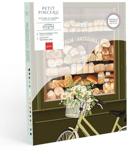 MES COURSES EN VRAC Kit peinture au numéro Boulangerie Parisienne 24,5 cm x 32,5 cm
