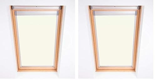 Bloc Skylight Blind for Velux Roof Windows Blockout, White, MK04 (Pack of 2)
