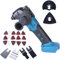 SINGTIP Multifunktionswerkzeug für Maa-kita 18V 21V Akku, 2× 4.0Ah Akku Multitool 6 Stufige +Automodus 8000–20000RPM Bürstenlos, 8 Zubehör zum Entfernen,Schaben,Schneiden