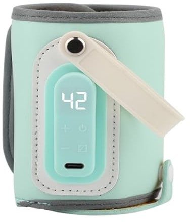 Portable Baby Bottle Warmer Bag with USB Charging & LCD Display | 21W Cordless Electric Milk Warmer for Travel | 5-Gear Adjustable Baby Milk Warmer Compatible with Tommee Tippee/MAM/Lansinoh Bottles