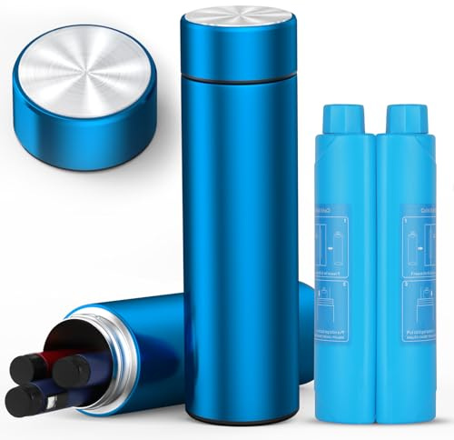 Fefod Nevera Portatil Insulina Viaje Temp 48H, Estuche TSA con 2 Hielos | Nevera Insulina Viaje, Bolsa Insulina Estuche Frio, Estuche Medicamentos Para Diabetes para Viajes Largos y Diarios
