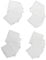 SAFIGLE French Manicure Nail Guide Stickers 4 Sets of 15 Half-Moon Nail Art Decals for Professional Salon Home Use